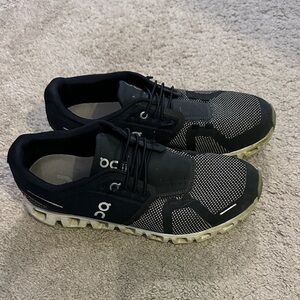 On Running Men's Black and White Athletic Shoes